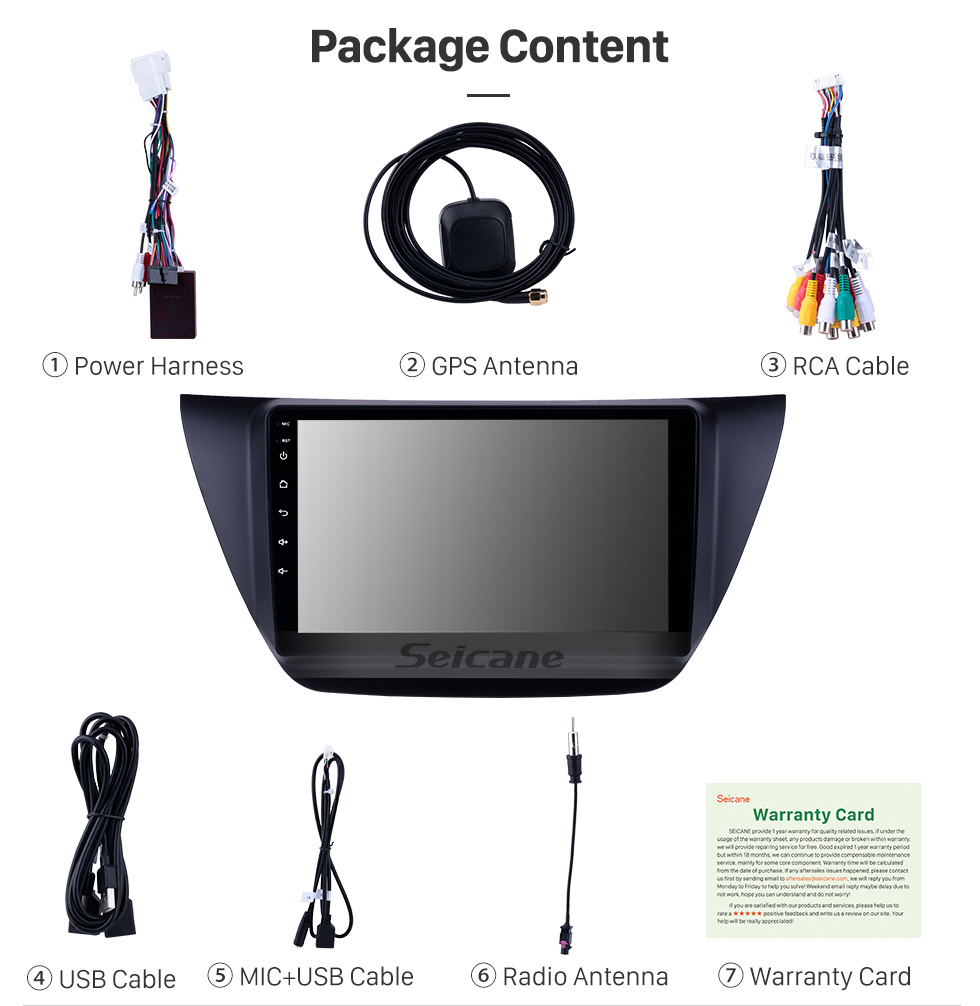 Seicane HD Touchscreen 9 Zoll Android 9.0 GPS-Navigationsradio für 2006-2010 MITSUBISHI LANCER IX mit WIFI Carplay Bluetooth USB-Unterstützung RDS OBD2 DVR 4G Seicane HD Touchscreen 9 Zoll Android 9.0 GPS-Navigationsradio für 2006-2010 MITSUBISHI LANCER IX mit WIFI Carplay Bluetooth USB-Unterstützung RDS OBD2 DVR 4G