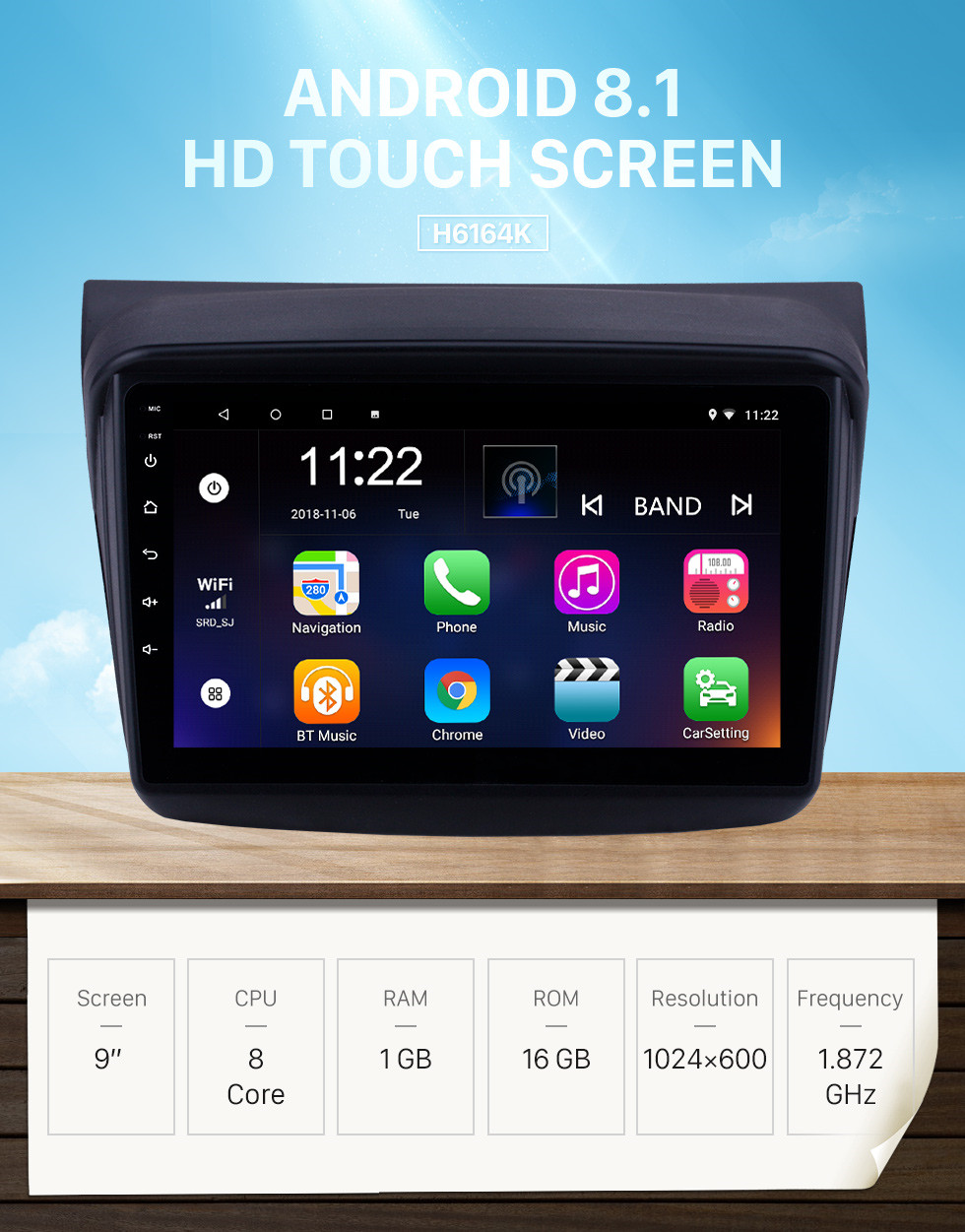 Seicane HD Touchscreen 9 Zoll Android 8.1 GPS-Navigationsradio für 2010 MITSUBISHI PAJERO Sport / L200 / 2006 + Triton / 2008 + PAJERO Sport2 Montero Sport / 2010 + Pajero Dakar / 2008 + Challenger mit USB-Bluetooth-Unterstützung Carplay SWC Seicane HD Touchscreen 9 Zoll Android 8.1 GPS-Navigationsradio für 2010 MITSUBISHI PAJERO Sport / L200 / 2006 + Triton / 2008 + PAJERO Sport2 Montero Sport / 2010 + Pajero Dakar / 2008 + Challenger mit USB-Bluetooth-Unterstützung Carplay SWC