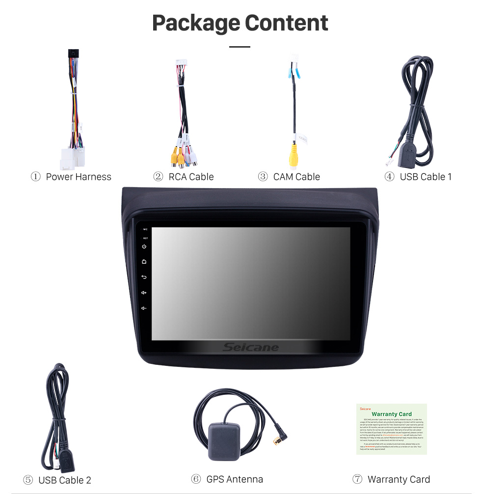 Seicane HD Touchscreen 9 Zoll Android 8.1 GPS-Navigationsradio für 2010 MITSUBISHI PAJERO Sport / L200 / 2006 + Triton / 2008 + PAJERO Sport2 Montero Sport / 2010 + Pajero Dakar / 2008 + Challenger mit USB-Bluetooth-Unterstützung Carplay SWC Seicane HD Touchscreen 9 Zoll Android 8.1 GPS-Navigationsradio für 2010 MITSUBISHI PAJERO Sport / L200 / 2006 + Triton / 2008 + PAJERO Sport2 Montero Sport / 2010 + Pajero Dakar / 2008 + Challenger mit USB-Bluetooth-Unterstützung Carplay SWC