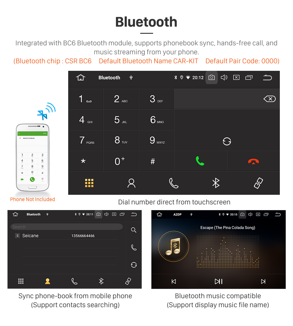 Seicane 9 pouces Android 9.0 Radio pour 2018-2019 Suzuki ERTIGA Bluetooth AUX HD Écran tactile GPS Navigation Carplay USB support Commande au volant TPMS