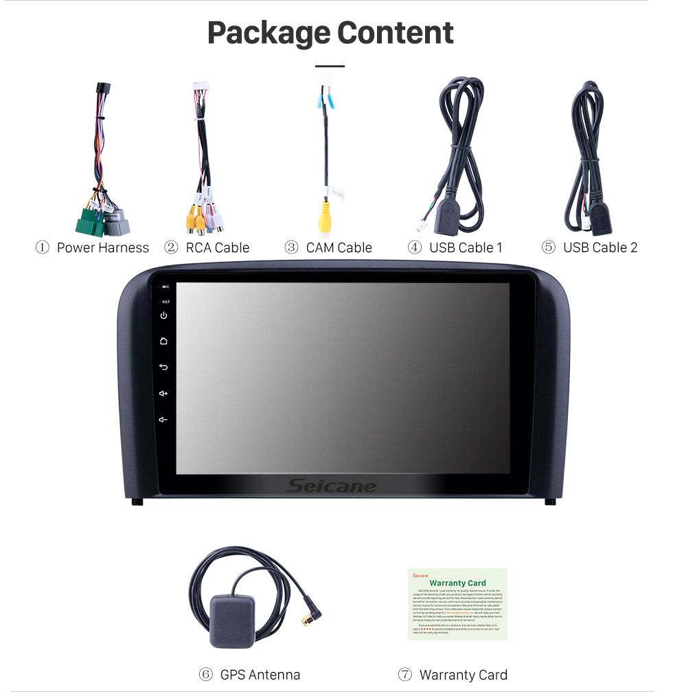 Seicane OEM 9 pulgadas Android 8.1 Radio para 2004-2006 Volvo S80 Bluetooth Wifi HD Pantalla táctil Navegación GPS USB AUX soporte Carplay DVR OBD TV digital Seicane OEM 9 pulgadas Android 8.1 Radio para 2004-2006 Volvo S80 Bluetooth Wifi HD Pantalla táctil Navegación GPS USB AUX soporte Carplay DVR OBD TV digital