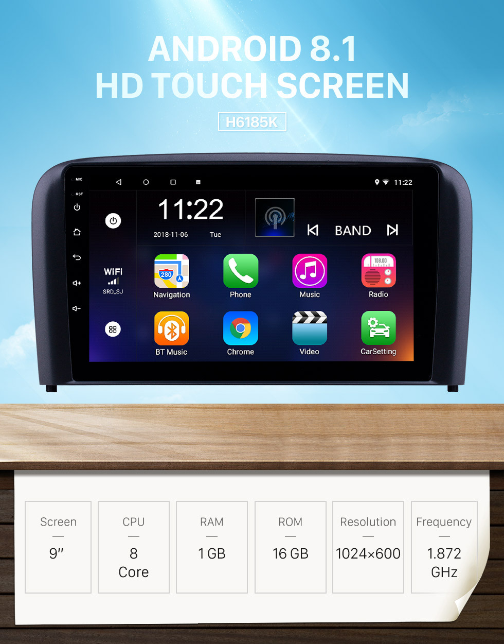 Seicane OEM 9 pulgadas Android 8.1 Radio para 2004-2006 Volvo S80 Bluetooth Wifi HD Pantalla táctil Navegación GPS USB AUX soporte Carplay DVR OBD TV digital Seicane OEM 9 pulgadas Android 8.1 Radio para 2004-2006 Volvo S80 Bluetooth Wifi HD Pantalla táctil Navegación GPS USB AUX soporte Carplay DVR OBD TV digital