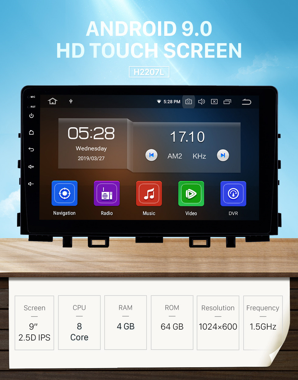 Seicane 2017-2019 Kia Rio Android 9.0 9 polegada Navegação GPS Rádio Bluetooth HD Touchscreen USB Carplay Música suporte TPMS Controle de Volante DAB + Seicane 2017-2019 Kia Rio Android 9.0 9 polegada Navegação GPS Rádio Bluetooth HD Touchscreen USB Carplay Música suporte TPMS Controle de Volante DAB +