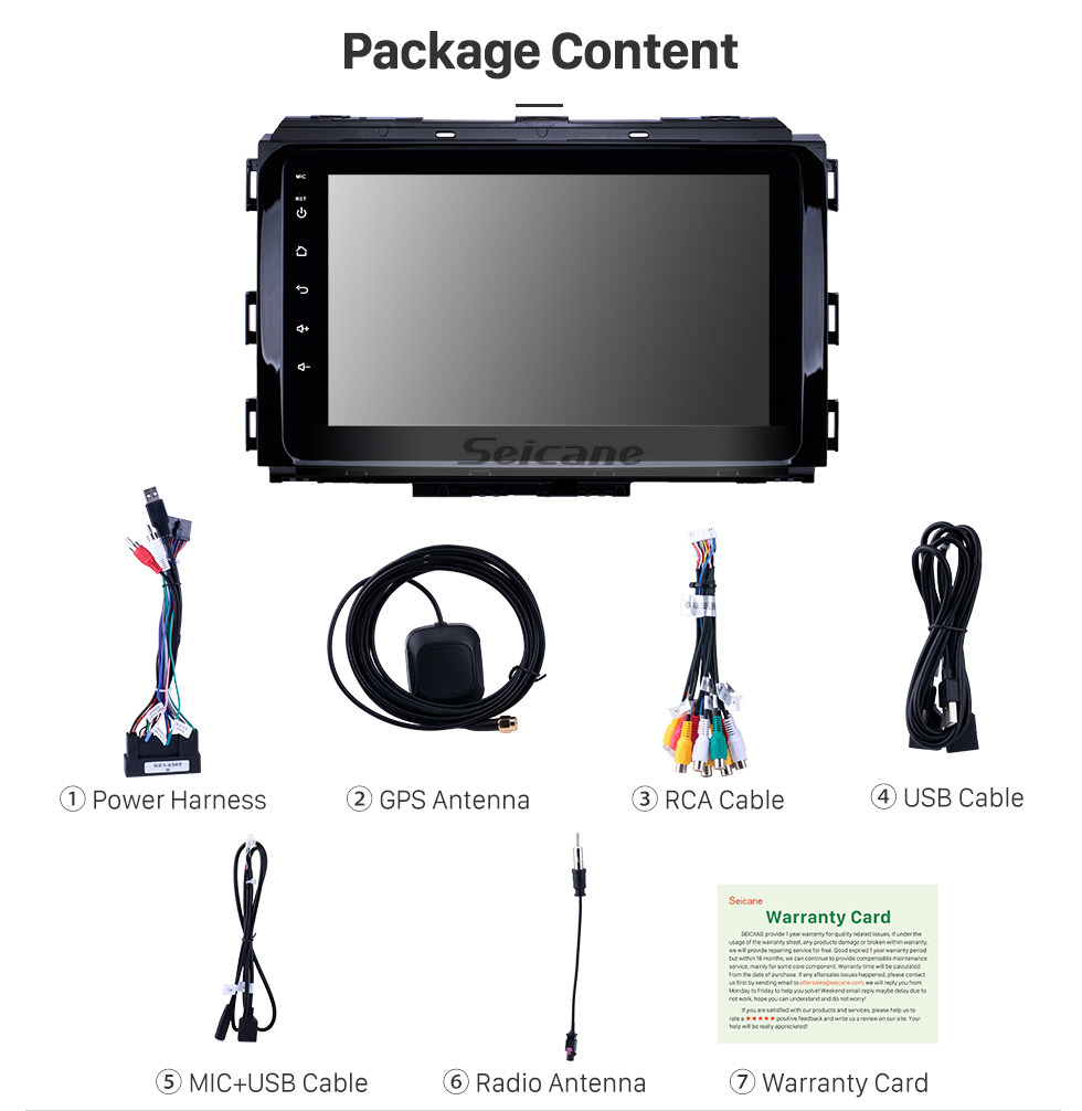 Seicane 8 Zoll 2014-2019 Kia Carnival Android 9.0 GPS-Navigations-Radio Bluetooth HD Touchscreen AUX Carplay-Musikunterstützung 1080P Video Digital-TV-Kamera Seicane 8 Zoll 2014-2019 Kia Carnival Android 9.0 GPS-Navigations-Radio Bluetooth HD Touchscreen AUX Carplay-Musikunterstützung 1080P Video Digital-TV-Kamera