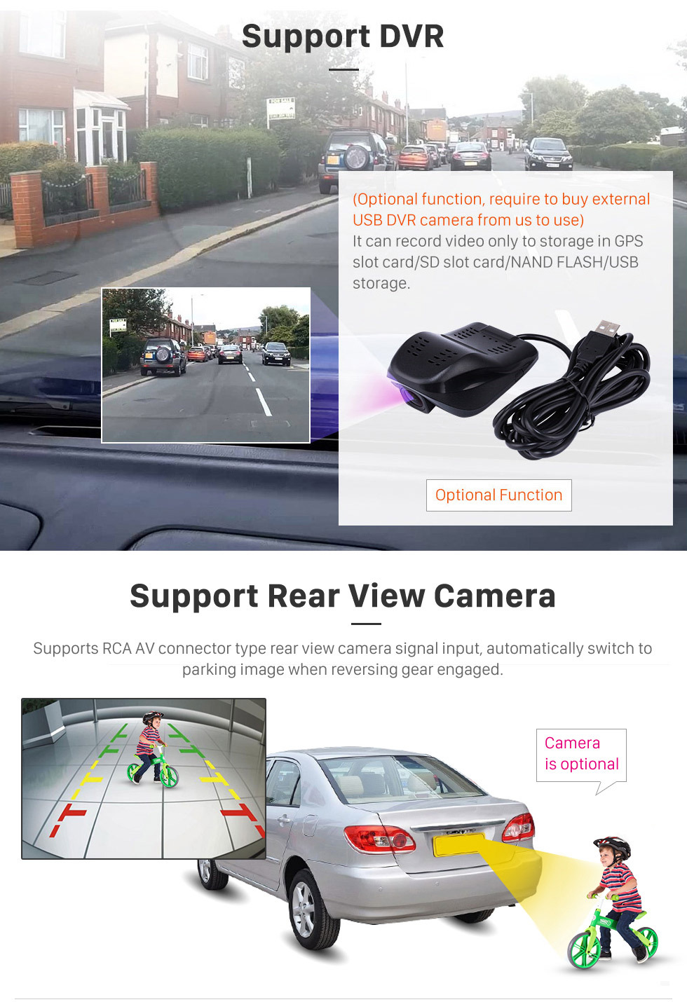 Seicane Android 8.1 9 pouces HD tactile GPS Radio de navigation pour 2017 2018 2019 Kia Rio avec support Bluetooth USB WIFI Carplay Digital TV Mirror Link