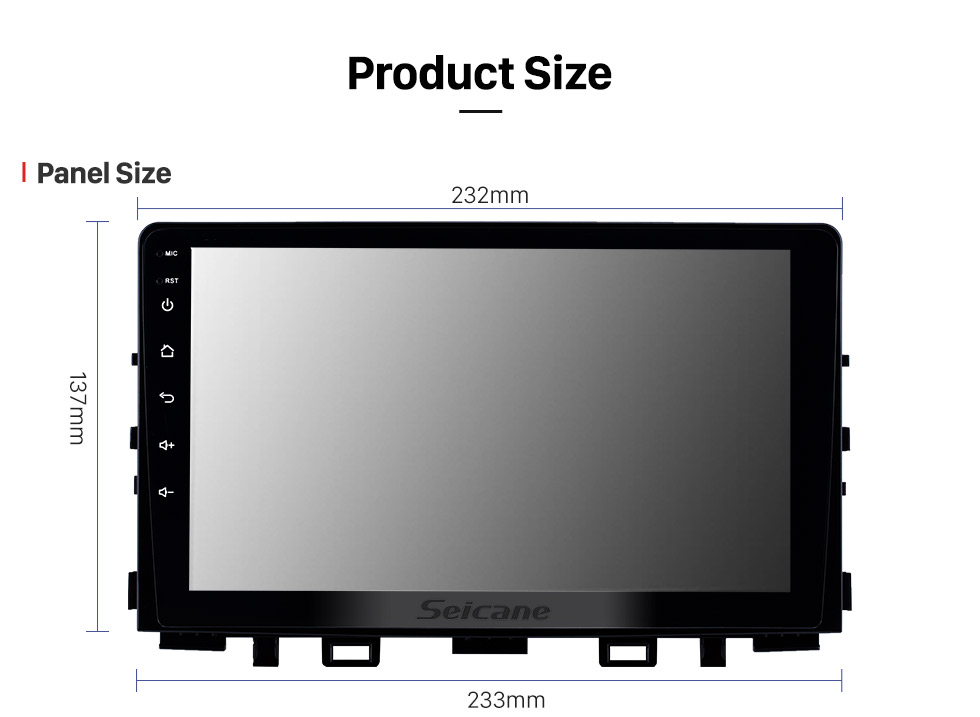 Seicane Android 8.1 9 polegada HD Touchscreen GPS de Navegação Rádio para 2017 2018 2019 Kia Rio com suporte a Bluetooth USB WIFI Carplay TV Digital LinkMirror