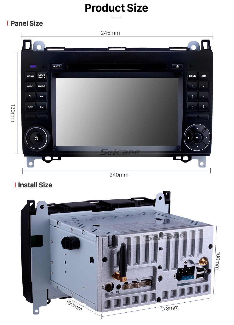 Seicane 9 inch Android 9.0 GPS Navigation Radio for VW Volkswagen Crafter Mercedes Benz Viano / Vito /B Class B55 /Sprinter /A Class A160 with Bluetooth WiFi Touchscreen support Carplay DVR Seicane 9 inch Android 9.0 GPS Navigation Radio for VW Volkswagen Crafter Mercedes Benz Viano / Vito /B Class B55 /Sprinter /A Class A160 with Bluetooth WiFi Touchscreen support Carplay DVR