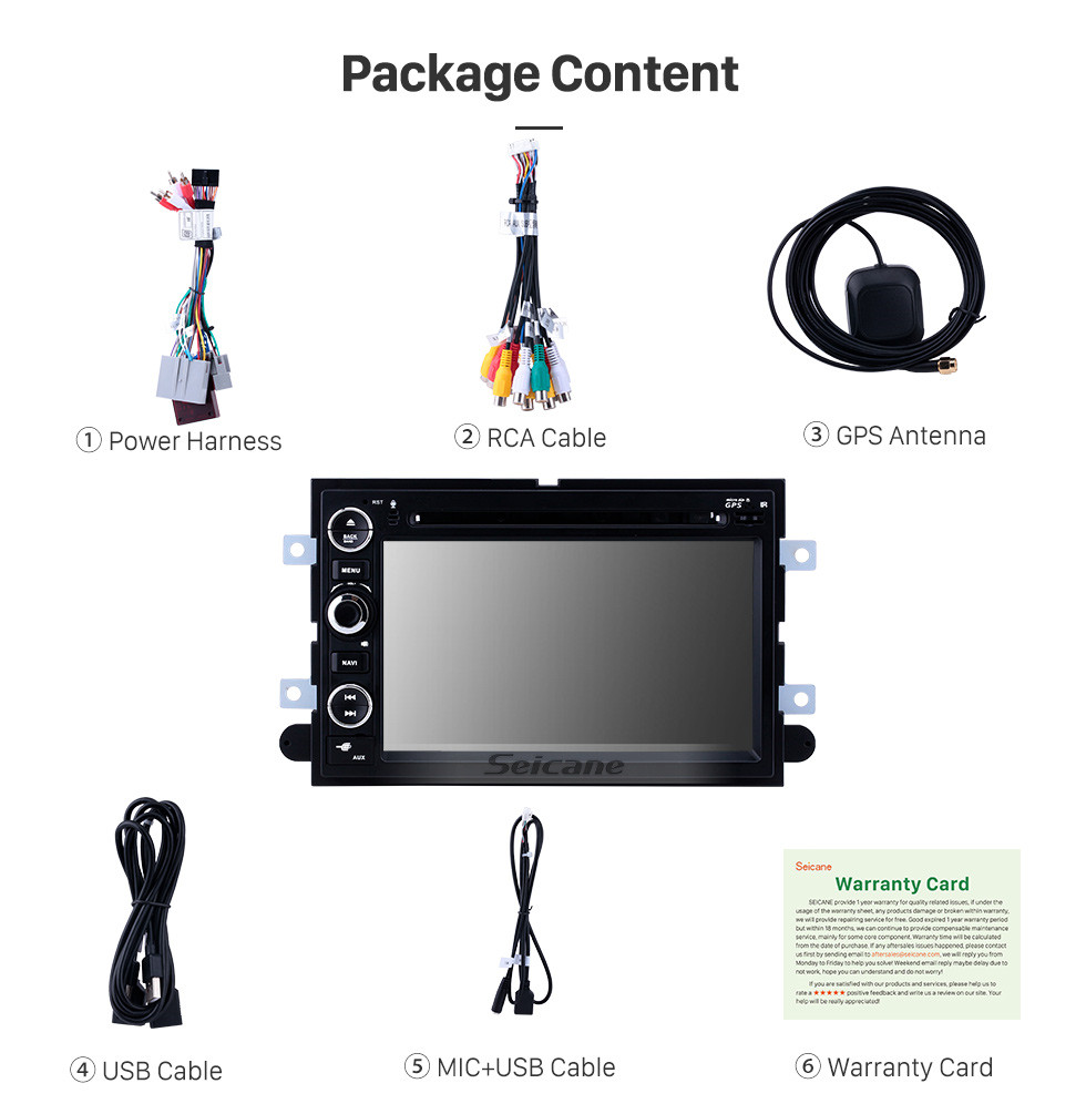 Seicane 7 inch 2006-2009 Ford Fusion/Explorer 2007-2009 Edge/Expedition/Mustang Android 9.0 GPS Navigation Radio Bluetooth HD Touchscreen Carplay support 1080P Video Seicane 7 inch 2006-2009 Ford Fusion/Explorer 2007-2009 Edge/Expedition/Mustang Android 9.0 GPS Navigation Radio Bluetooth HD Touchscreen Carplay support 1080P Video