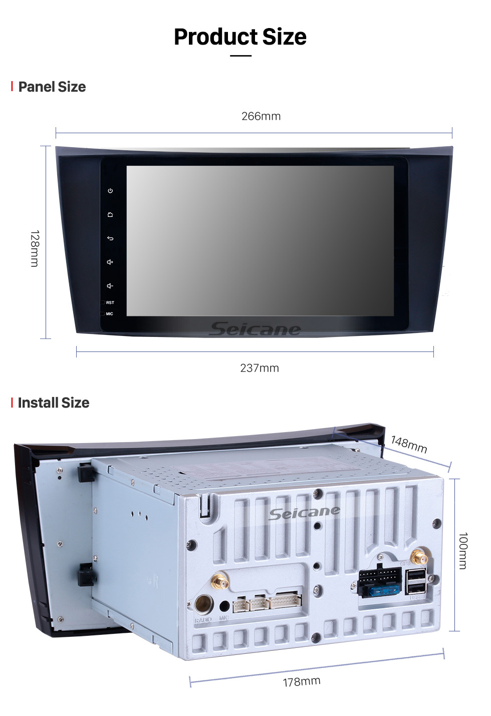 Seicane 8 Zoll Android 9.0 Radio IPS Vollbild GPS Navigation Auto Multimedia Player für 2001-2008 Mercedes Benz G W463 mit RDS 3G WiFi Bluetooth Spiegel Link OBD2 Lenkradsteuerung Seicane 8 Zoll Android 9.0 Radio IPS Vollbild GPS Navigation Auto Multimedia Player für 2001-2008 Mercedes Benz G W463 mit RDS 3G WiFi Bluetooth Spiegel Link OBD2 Lenkradsteuerung