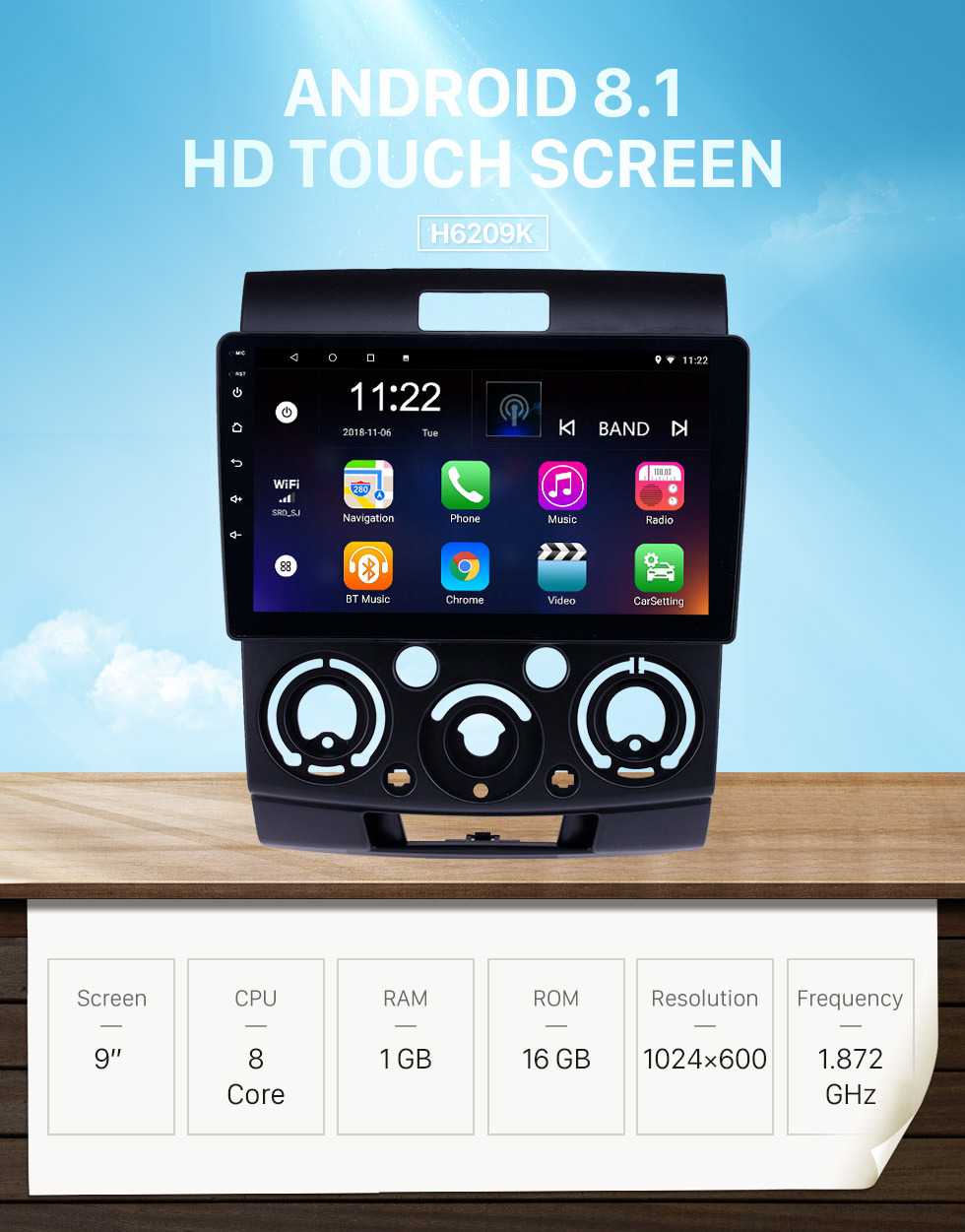 Seicane Android 8.1 9 inch Touchscreen GPS Navigation Radio for 2006-2010 Ford Everest/Ranger with Bluetooth USB WIFI AUX support Backup camera Carplay SWC Seicane Android 8.1 9 inch Touchscreen GPS Navigation Radio for 2006-2010 Ford Everest/Ranger with Bluetooth USB WIFI AUX support Backup camera Carplay SWC