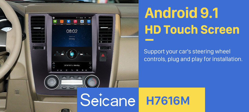Seicane 9.7 pulgadas Android 9.1 2005-2010 Nissan Tiida Radio de navegación GPS con pantalla táctil Bluetooth AUX WIFI Soporte de música OBD2 DVR Carplay Mirror Link Seicane 9.7 pulgadas Android 9.1 2005-2010 Nissan Tiida Radio de navegación GPS con pantalla táctil Bluetooth AUX WIFI Soporte de música OBD2 DVR Carplay Mirror Link