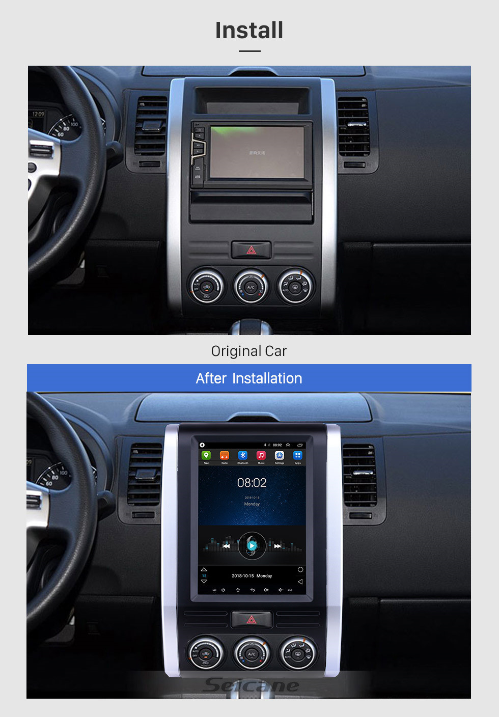 Seicane 9,7 pouces Android 9.1 2008-2012 Radio de navigation GPS Nissan X-Trail MX6 avec écran tactile Bluetooth USB AUX WIFI prise en charge TPMS TV numérique Carplay Seicane 9,7 pouces Android 9.1 2008-2012 Radio de navigation GPS Nissan X-Trail MX6 avec écran tactile Bluetooth USB AUX WIFI prise en charge TPMS TV numérique Carplay