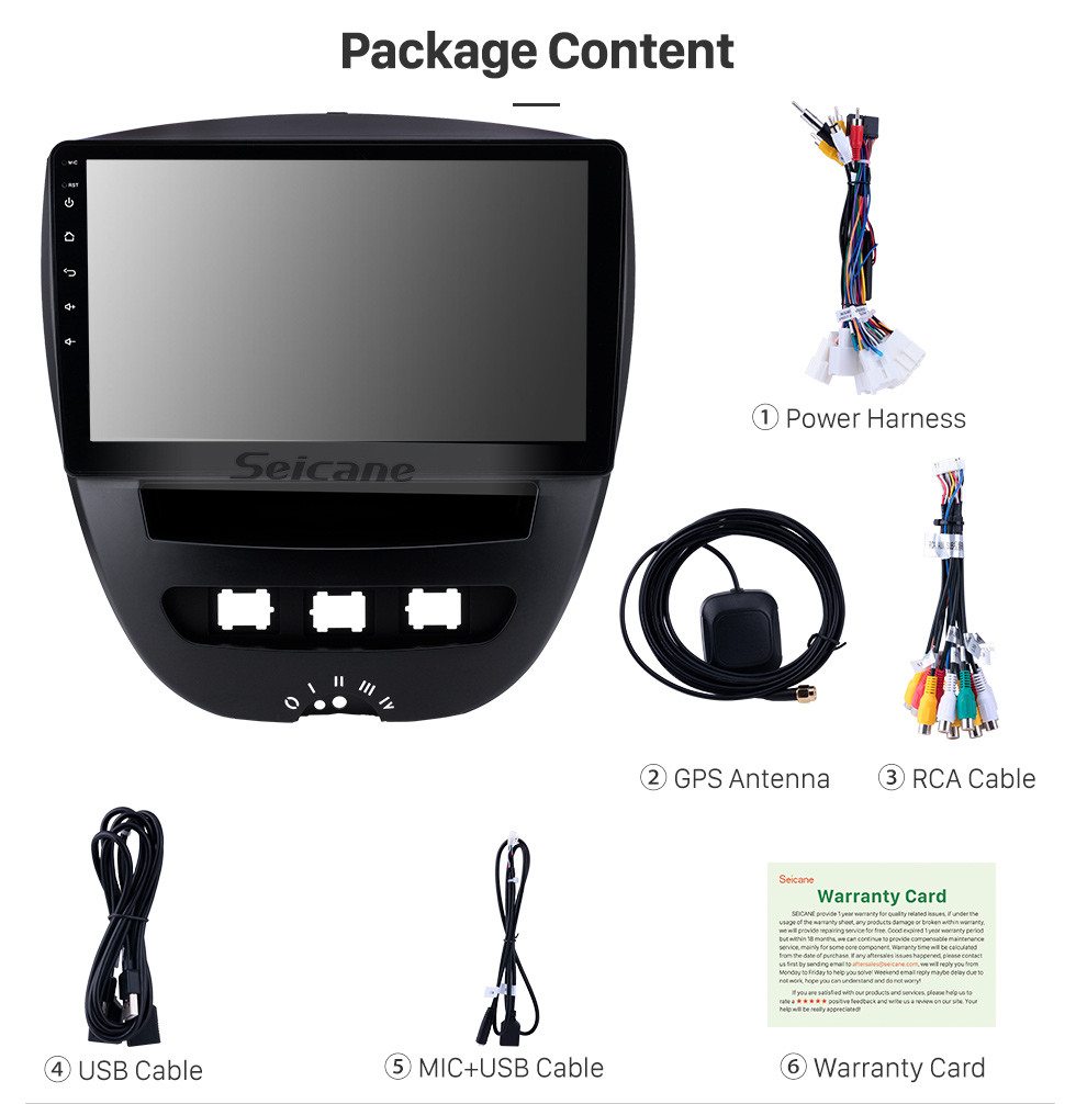 Seicane 10,1 pouces Android 9.0 Radio de navigation GPS pour 2005-2014 Citroen Bluetooth Wifi HD Écran tactile Musique Carplay support caméra de recul 1080 P vidéo Seicane 10,1 pouces Android 9.0 Radio de navigation GPS pour 2005-2014 Citroen Bluetooth Wifi HD Écran tactile Musique Carplay support caméra de recul 1080 P vidéo