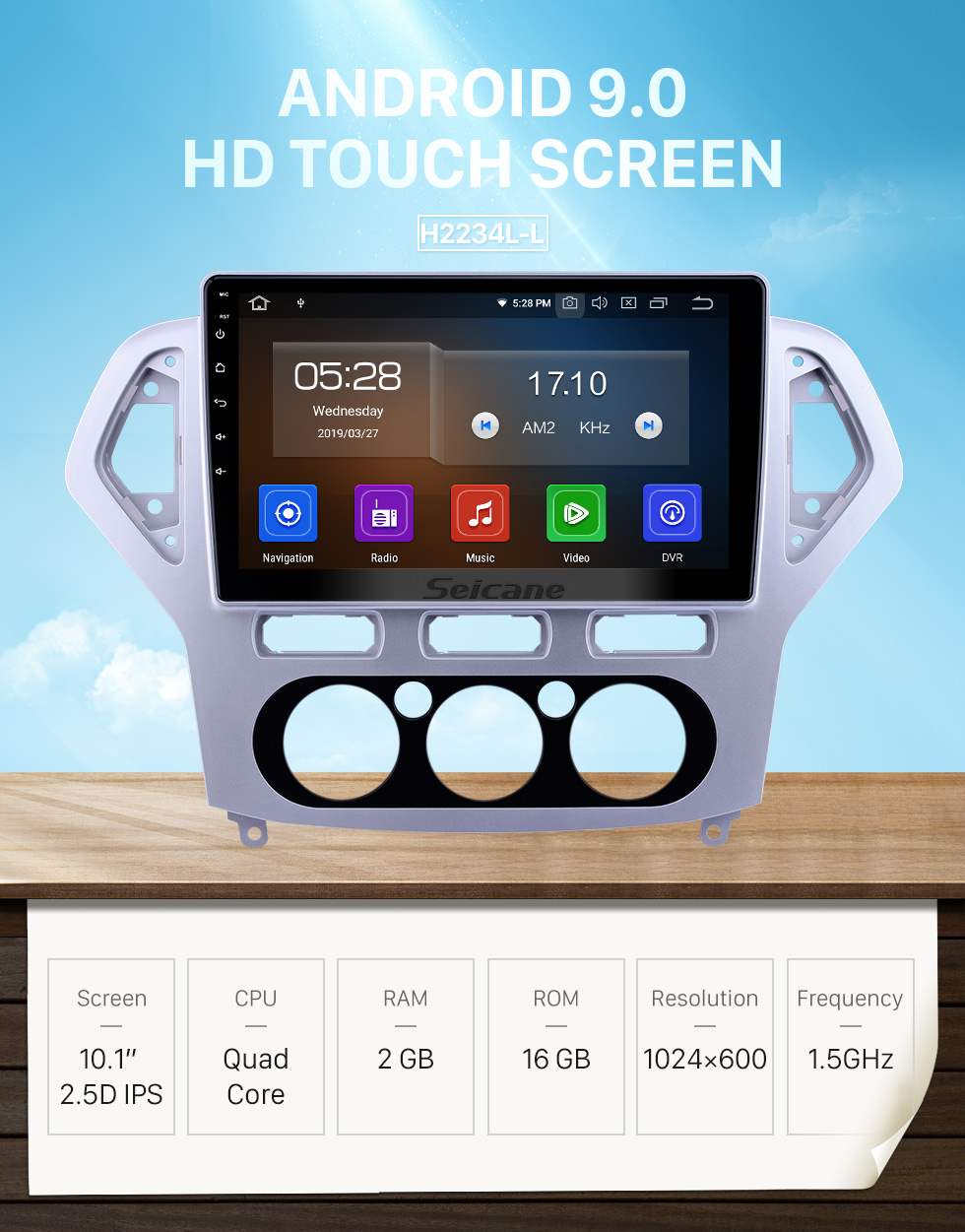 Seicane 10,1 polegadas Android 9.0 Navegação GPS Rádio para 2007-2010 Ford Mondeo-Zhisheng Manual A / C Bluetooth Wifi HD Touchscreen Carplay suporte 1080P Seicane 10,1 polegadas Android 9.0 Navegação GPS Rádio para 2007-2010 Ford Mondeo-Zhisheng Manual A / C Bluetooth Wifi HD Touchscreen Carplay suporte 1080P