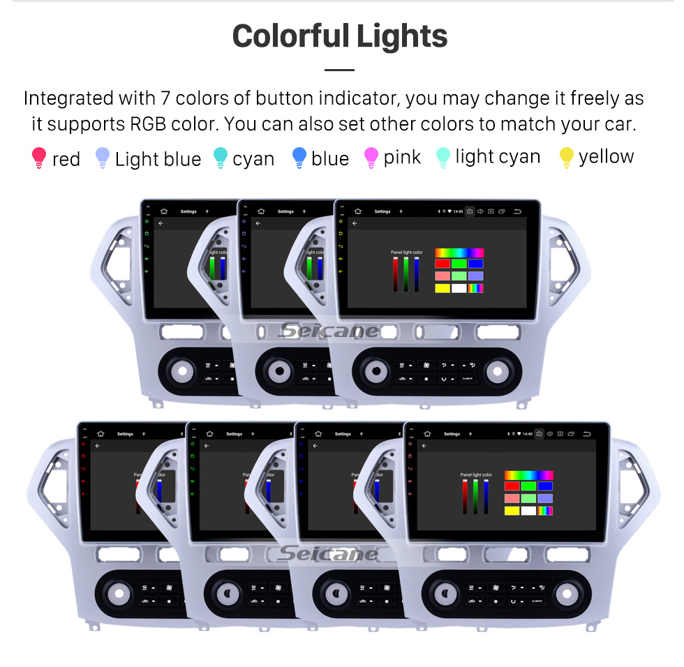 Seicane 10,1 pouces 2007-2010 Ford Mondeo-Zhisheng Auto A / C Android 9.0 Radio de navigation GPS Écran tactile Bluetooth Prise en charge de la prise en charge 1080P Vidéo Seicane 10,1 pouces 2007-2010 Ford Mondeo-Zhisheng Auto A / C Android 9.0 Radio de navigation GPS Écran tactile Bluetooth Prise en charge de la prise en charge 1080P Vidéo