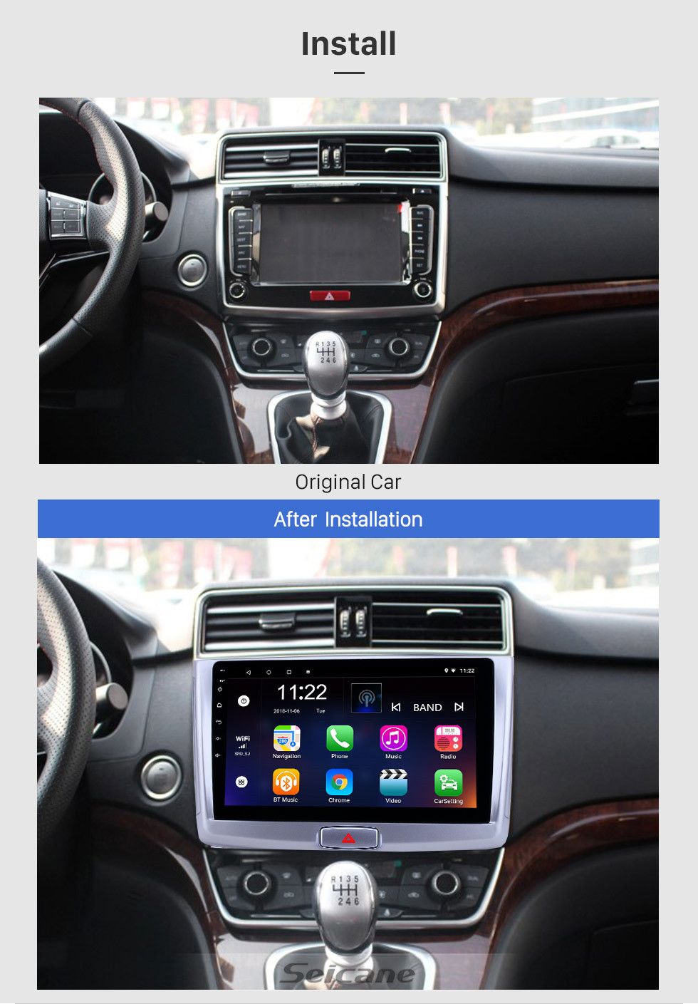 Seicane 10,1-дюймовый Android 8.1 HD с сенсорным экраном GPS-навигатор для 2017 Great Wall Haval H6 с поддержкой Bluetooth USB WIFI AUX Carplay SWC Mirror Link Seicane 10,1-дюймовый Android 8.1 HD с сенсорным экраном GPS-навигатор для 2017 Great Wall Haval H6 с поддержкой Bluetooth USB WIFI AUX Carplay SWC Mirror Link