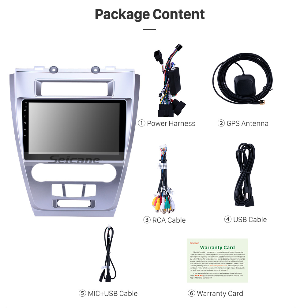 Seicane 10,1 pouces 2009-2012 Ford Mondeo Android 9.0 Radio de navigation GPS Bluetooth HD à écran tactile AUX Musique Carplay soutien 1080P Vidéo Mirror Link Seicane 10,1 pouces 2009-2012 Ford Mondeo Android 9.0 Radio de navigation GPS Bluetooth HD à écran tactile AUX Musique Carplay soutien 1080P Vidéo Mirror Link