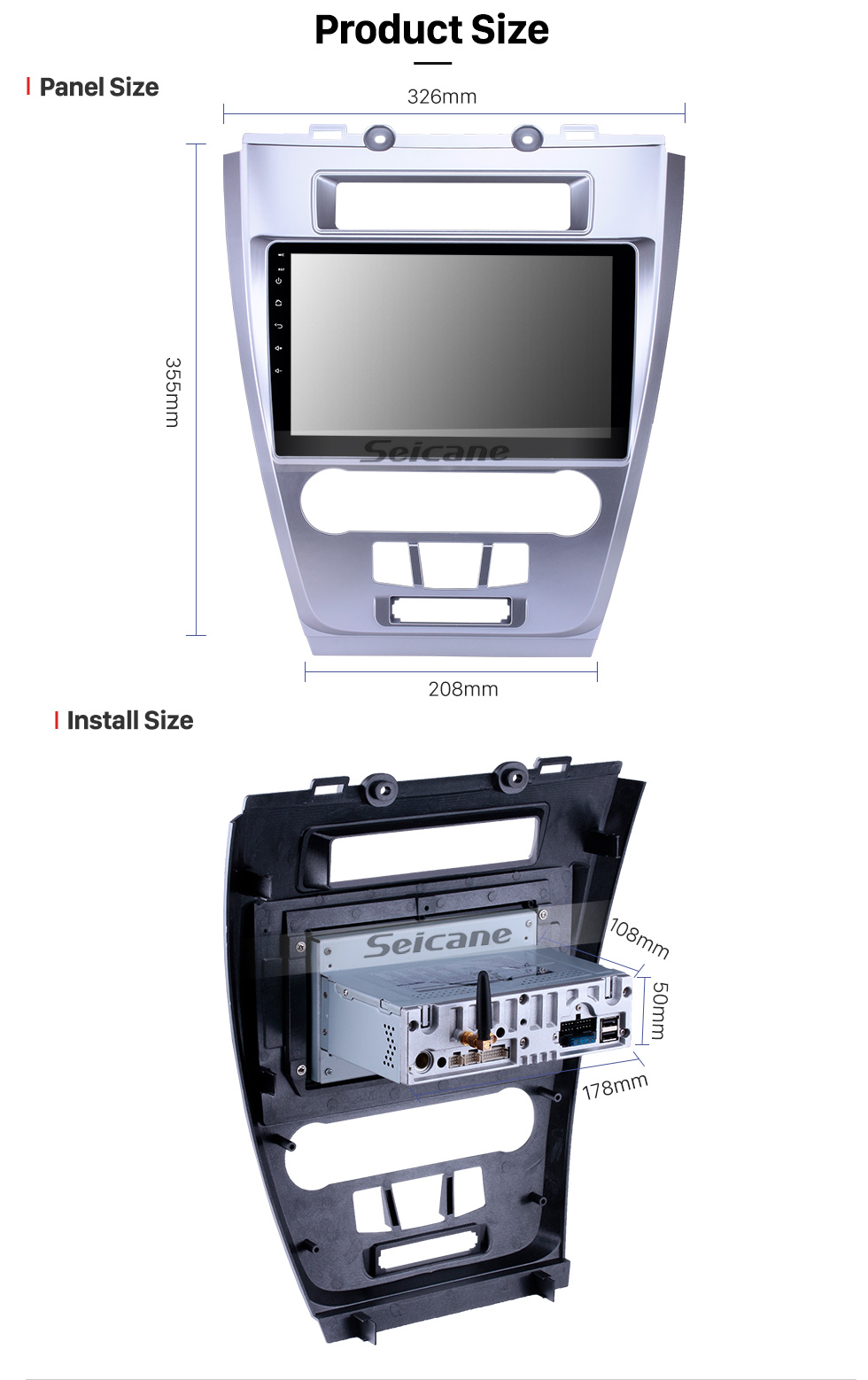 Seicane 10,1 pouces 2009-2012 Ford Mondeo Android 9.0 Radio de navigation GPS Bluetooth HD à écran tactile AUX Musique Carplay soutien 1080P Vidéo Mirror Link Seicane 10,1 pouces 2009-2012 Ford Mondeo Android 9.0 Radio de navigation GPS Bluetooth HD à écran tactile AUX Musique Carplay soutien 1080P Vidéo Mirror Link