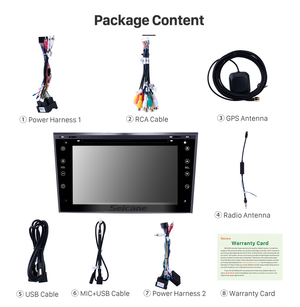 Seicane 7 pulgadas 2004-2012 Opel Zafira / Vectra / Antara / Astra / Corsa Android 9.0 Navegación GPS Radio Bluetooth HD Pantalla táctil WIFI Carplay compatible con DAB + OBD Seicane 7 pulgadas 2004-2012 Opel Zafira / Vectra / Antara / Astra / Corsa Android 9.0 Navegación GPS Radio Bluetooth HD Pantalla táctil WIFI Carplay compatible con DAB + OBD