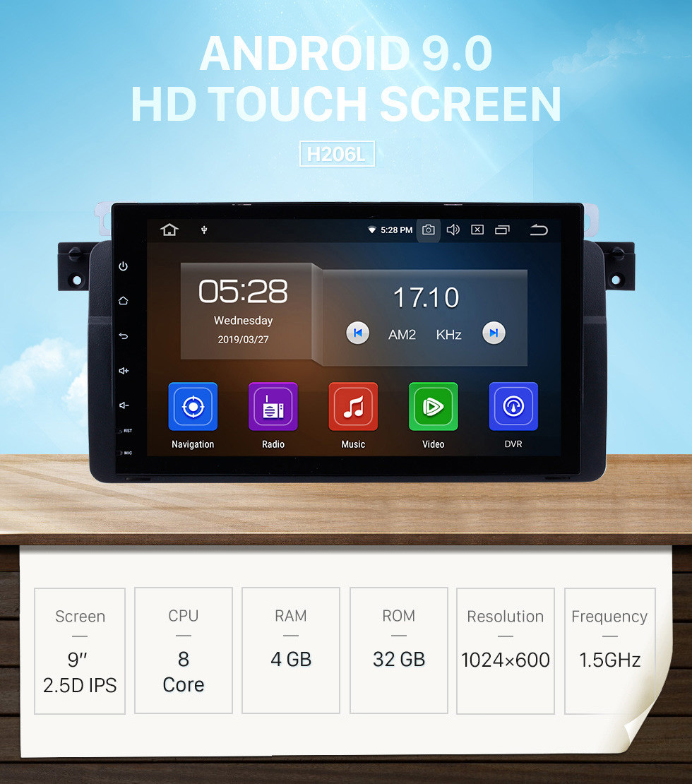 Seicane Android 9.0 Autoradio Bluetooth GPS Navigation Stereo Upgrade for 1998-2006 BMW 3 Series E46 M3 316i 318i 320i 323i 325i WIFI USB Mirror Link 1080P Video Support Rearview Camera DVR TPMS Auto A/V Seicane Android 9.0 Autoradio Bluetooth GPS Navigation Stereo Upgrade for 1998-2006 BMW 3 Series E46 M3 316i 318i 320i 323i 325i WIFI USB Mirror Link 1080P Video Support Rearview Camera DVR TPMS Auto A/V