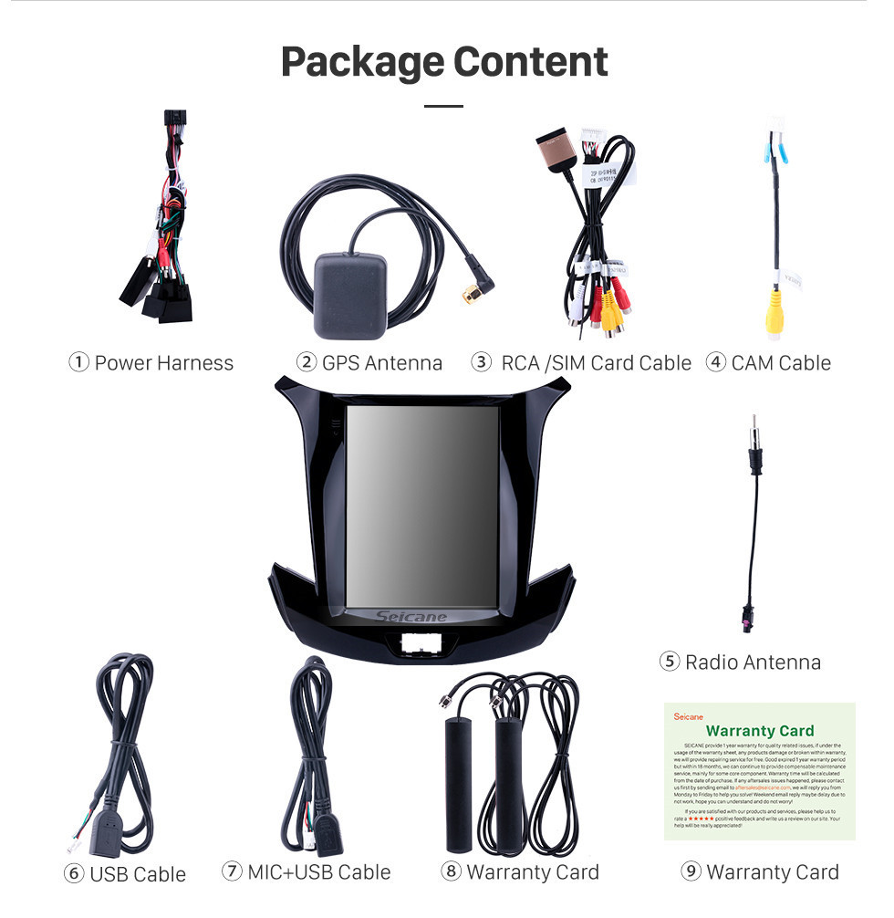 Seicane Pantalla táctil HD 2015 chevy Chevrolet Cruze Android 9.1 9.7 pulgadas Radio de navegación GPS Bluetooth WIFI soporte DAB + Control del volante Carplay Seicane Pantalla táctil HD 2015 chevy Chevrolet Cruze Android 9.1 9.7 pulgadas Radio de navegación GPS Bluetooth WIFI soporte DAB + Control del volante Carplay