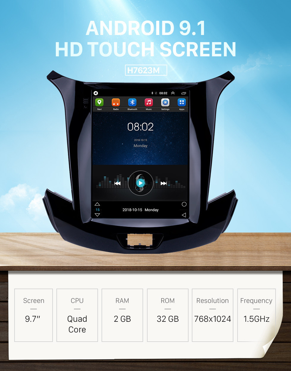 Seicane Pantalla táctil HD 2015 chevy Chevrolet Cruze Android 9.1 9.7 pulgadas Radio de navegación GPS Bluetooth WIFI soporte DAB + Control del volante Carplay Seicane Pantalla táctil HD 2015 chevy Chevrolet Cruze Android 9.1 9.7 pulgadas Radio de navegación GPS Bluetooth WIFI soporte DAB + Control del volante Carplay