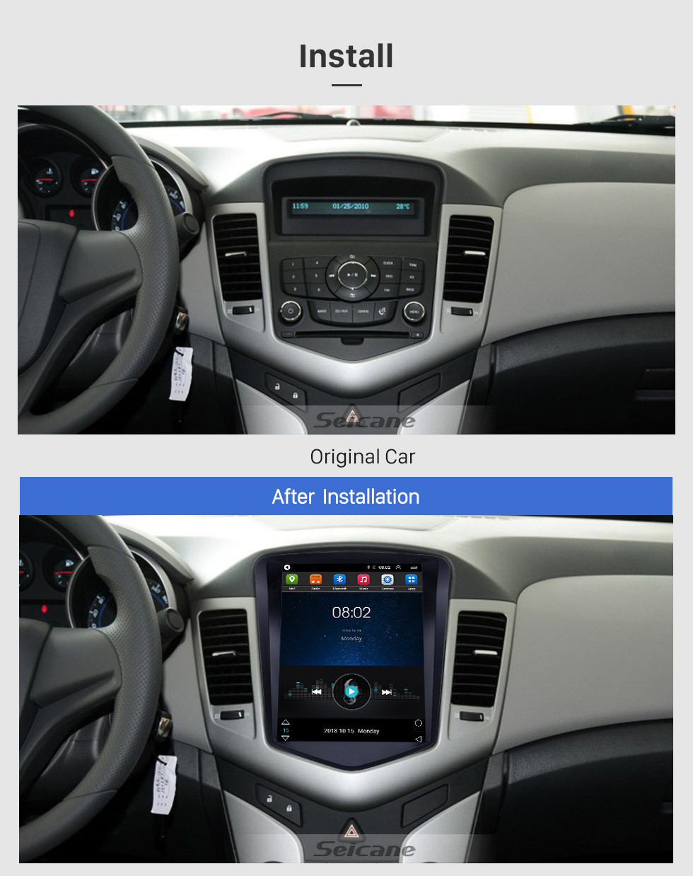Seicane OEM 9.7 inch Android 9.1 2008-2013 chevy Chevrolet Classic Cruze GPS Navigation Radio with Touchscreen Bluetooth WIFI support TPMS Carplay Seicane OEM 9.7 inch Android 9.1 2008-2013 chevy Chevrolet Classic Cruze GPS Navigation Radio with Touchscreen Bluetooth WIFI support TPMS Carplay