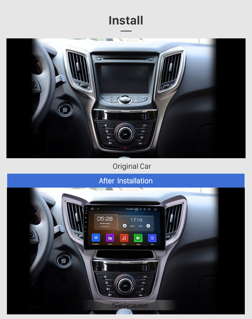 Seicane 10,1 Zoll 2013-2016 Changan CS75 Android 9.0 GPS-Navigationssystem radio Bluetooth HD Touchscreen AUX USB Wlan Carplay Unterstützung OBD2 1080 P Video Seicane 10,1 Zoll 2013-2016 Changan CS75 Android 9.0 GPS-Navigationssystem radio Bluetooth HD Touchscreen AUX USB Wlan Carplay Unterstützung OBD2 1080 P Video