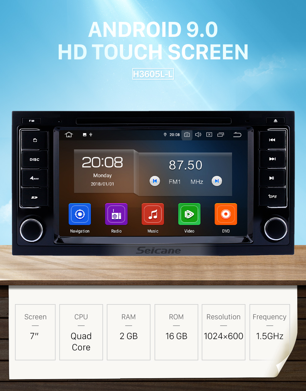Seicane 7 polegada Android 9.0 Touchscreen Rádio para VW Volkswagen 2004-2011 Touareg 2009 T5 Multivan / Transporter com GPS Navegação Carplay suporte a Bluetooth câmera de Backup Seicane 7 polegada Android 9.0 Touchscreen Rádio para VW Volkswagen 2004-2011 Touareg 2009 T5 Multivan / Transporter com GPS Navegação Carplay suporte a Bluetooth câmera de Backup