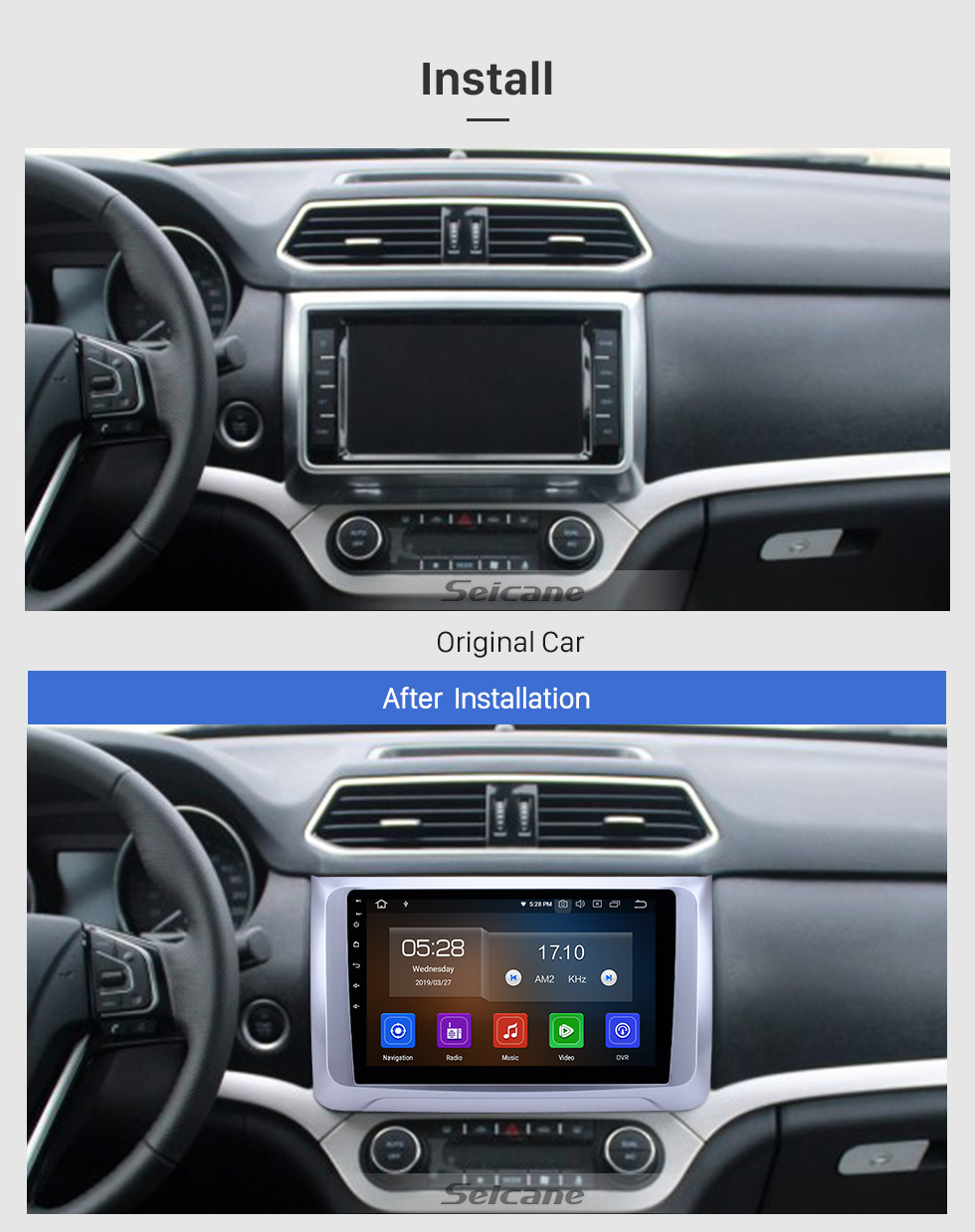 Seicane 10.1 pouces 2016-2019 Grande Muraille Haval H6 Android 9.0 Navigation GPS Radio Bluetooth HD Écran Tactile AUX USB Musique Carplay soutien 1080 P Lien Miroir Seicane 10.1 pouces 2016-2019 Grande Muraille Haval H6 Android 9.0 Navigation GPS Radio Bluetooth HD Écran Tactile AUX USB Musique Carplay soutien 1080 P Lien Miroir