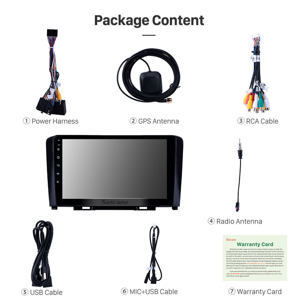 Seicane Pantalla táctil HD 2011-2016 Great Wall Haval H6 Android 9.0 9 pulgadas Navegación GPS Radio Bluetooth Carplay WIFI compatible Control del volante Seicane Pantalla táctil HD 2011-2016 Great Wall Haval H6 Android 9.0 9 pulgadas Navegación GPS Radio Bluetooth Carplay WIFI compatible Control del volante