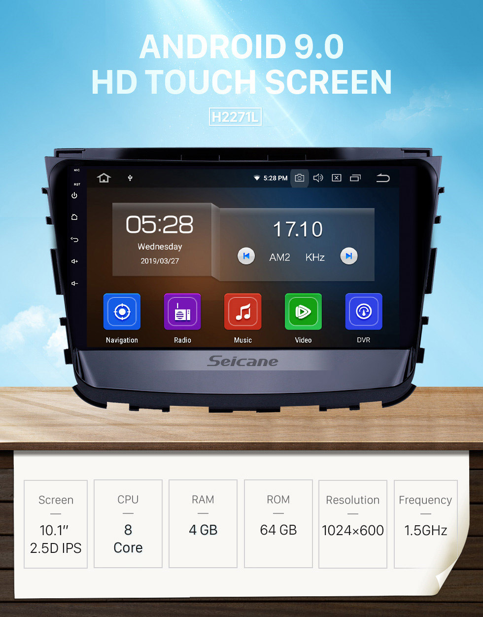 Seicane 10.1 inch 2019 Ssang Yong Rexton Android 9.0 GPS Navigation Radio Bluetooth HD Touchscreen AUX USB WIFI Carplay support OBD2 1080P Seicane 10.1 inch 2019 Ssang Yong Rexton Android 9.0 GPS Navigation Radio Bluetooth HD Touchscreen AUX USB WIFI Carplay support OBD2 1080P