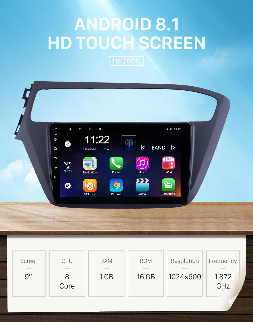 Seicane 2018-2019 Hyundai i20 LHD Android 8.1 Tela Sensível Ao Toque de 9 polegada Unidade de Cabeça Bluetooth GPS Navegação Rádio com suporte AUX WIFI OBD2 DVR SWC Carplay Seicane 2018-2019 Hyundai i20 LHD Android 8.1 Tela Sensível Ao Toque de 9 polegada Unidade de Cabeça Bluetooth GPS Navegação Rádio com suporte AUX WIFI OBD2 DVR SWC Carplay