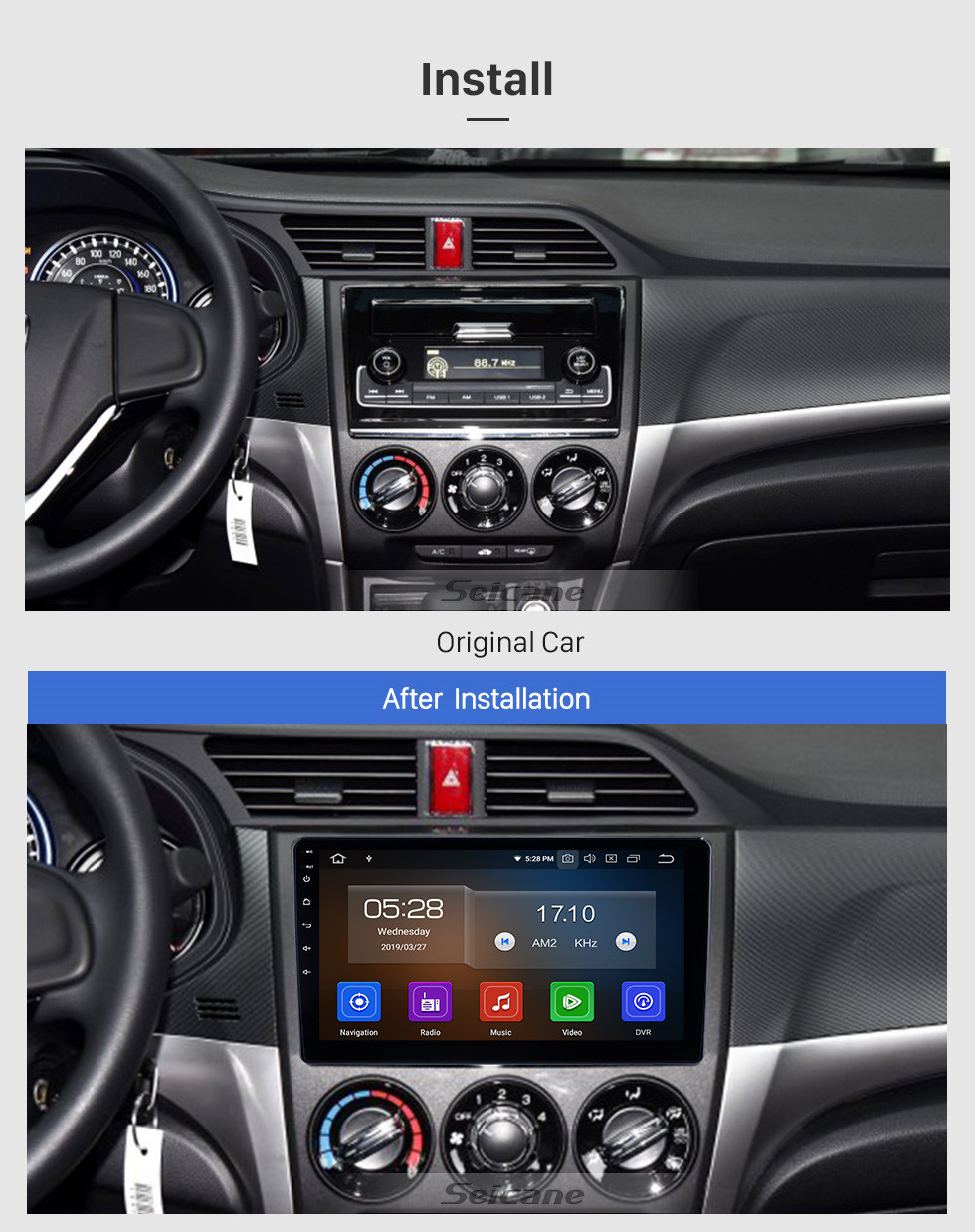 Seicane 10,1 pouces 2018-2019 Honda Crider Android 9.0 Navigation Radio Radio Bluetooth HD Écran tactile AUX USB WIFI Support Carplay OBD2 1080P Seicane 10,1 pouces 2018-2019 Honda Crider Android 9.0 Navigation Radio Radio Bluetooth HD Écran tactile AUX USB WIFI Support Carplay OBD2 1080P