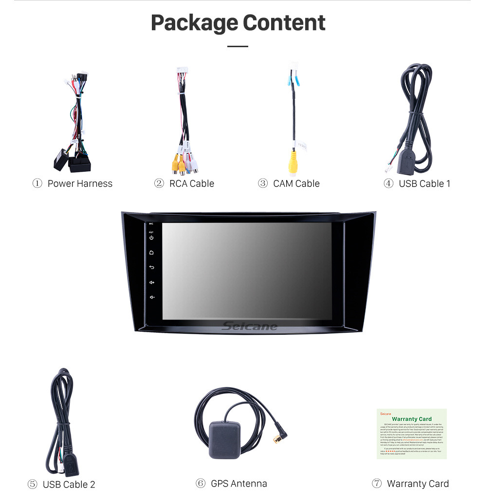 Seicane 8 inch Android 8.1 HD Touchscreen GPS Navigation Radio for 2001-2010 Mercedes Benz E-Class W211/CLS W219/CLK W209/G-Class W463 with Bluetooth WIFI AUX support Carplay Mirror Link Seicane 8 inch Android 8.1 HD Touchscreen GPS Navigation Radio for 2001-2010 Mercedes Benz E-Class W211/CLS W219/CLK W209/G-Class W463 with Bluetooth WIFI AUX support Carplay Mirror Link
