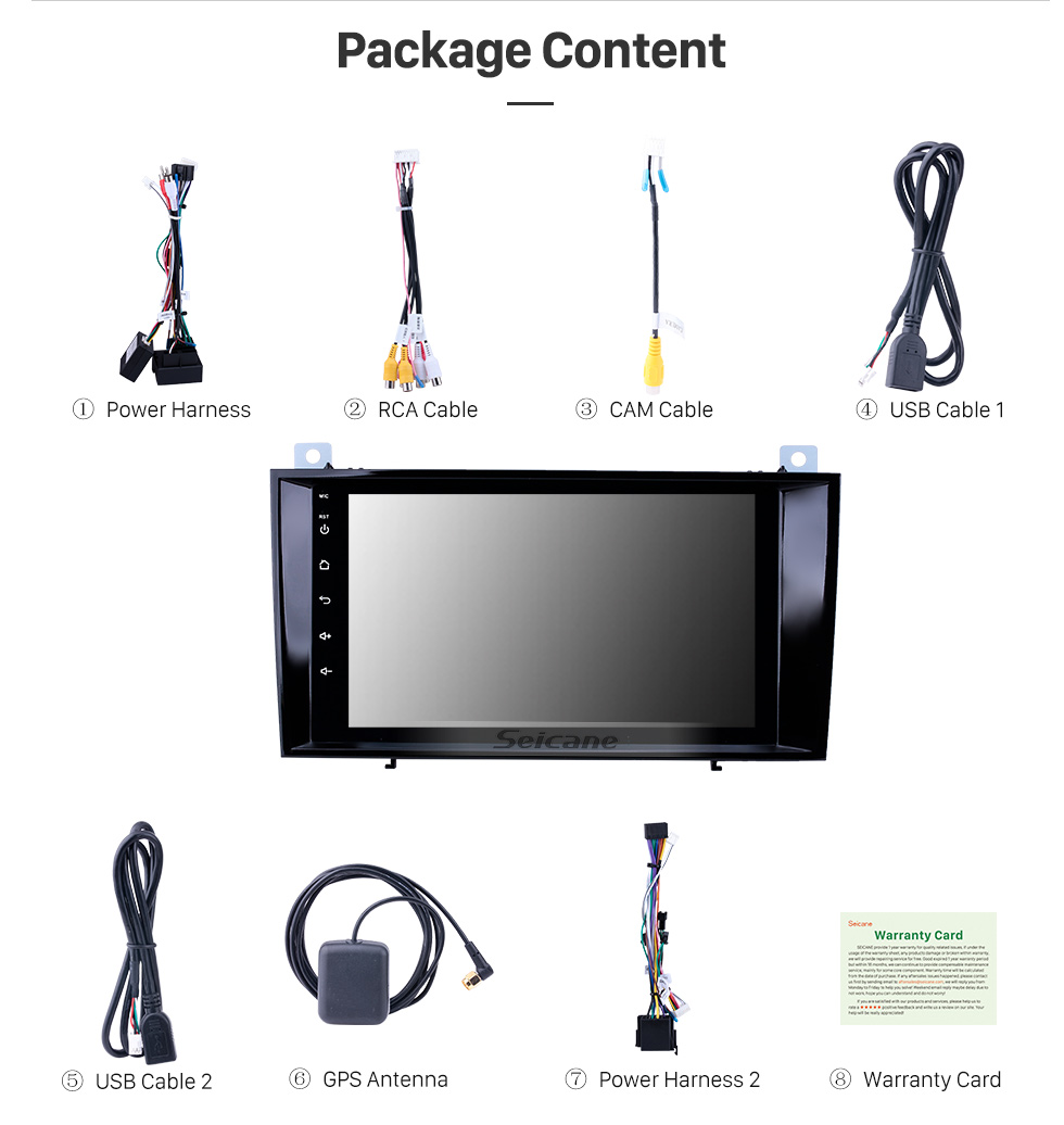 Seicane 8 inch Android 8.1 HD Touchscreen GPS Navigation Radio for 2000-2011 Mercedes Benz SLK class R171 SLK200 SLK280 SLK300 with Bluetooth WIFI AUX support Carplay Mirror Link Seicane 8 inch Android 8.1 HD Touchscreen GPS Navigation Radio for 2000-2011 Mercedes Benz SLK class R171 SLK200 SLK280 SLK300 with Bluetooth WIFI AUX support Carplay Mirror Link