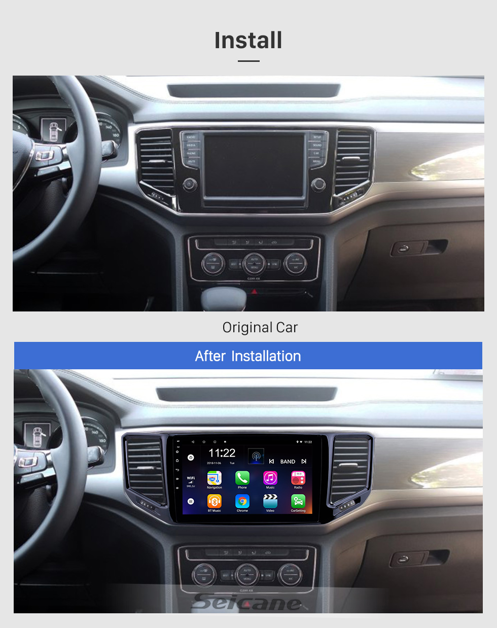 Seicane 10.1 inch Android 8.1 HD Touchscreen GPS Navigation Radio for 2017-2018 VW Volkswagen Teramont with Bluetooth WIFI support Carplay OBD Seicane 10.1 inch Android 8.1 HD Touchscreen GPS Navigation Radio for 2017-2018 VW Volkswagen Teramont with Bluetooth WIFI support Carplay OBD