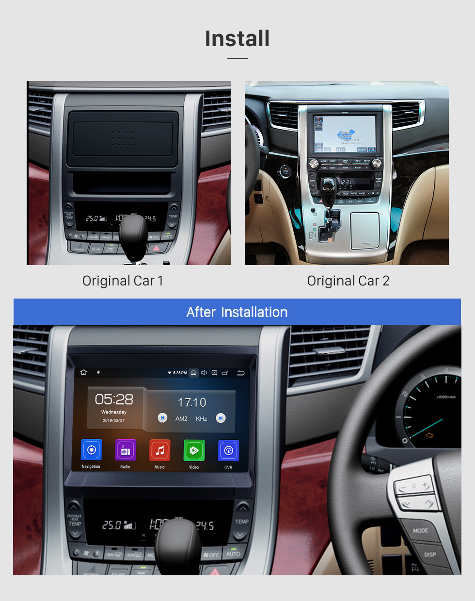 Seicane Android 9.0 9 inch GPS Navigation Radio for 2009-2014 Toyota Alphard/Vellfire ANH20 with HD Touchscreen Carplay Bluetooth WIFI support Digital TV Seicane Android 9.0 9 inch GPS Navigation Radio for 2009-2014 Toyota Alphard/Vellfire ANH20 with HD Touchscreen Carplay Bluetooth WIFI support Digital TV
