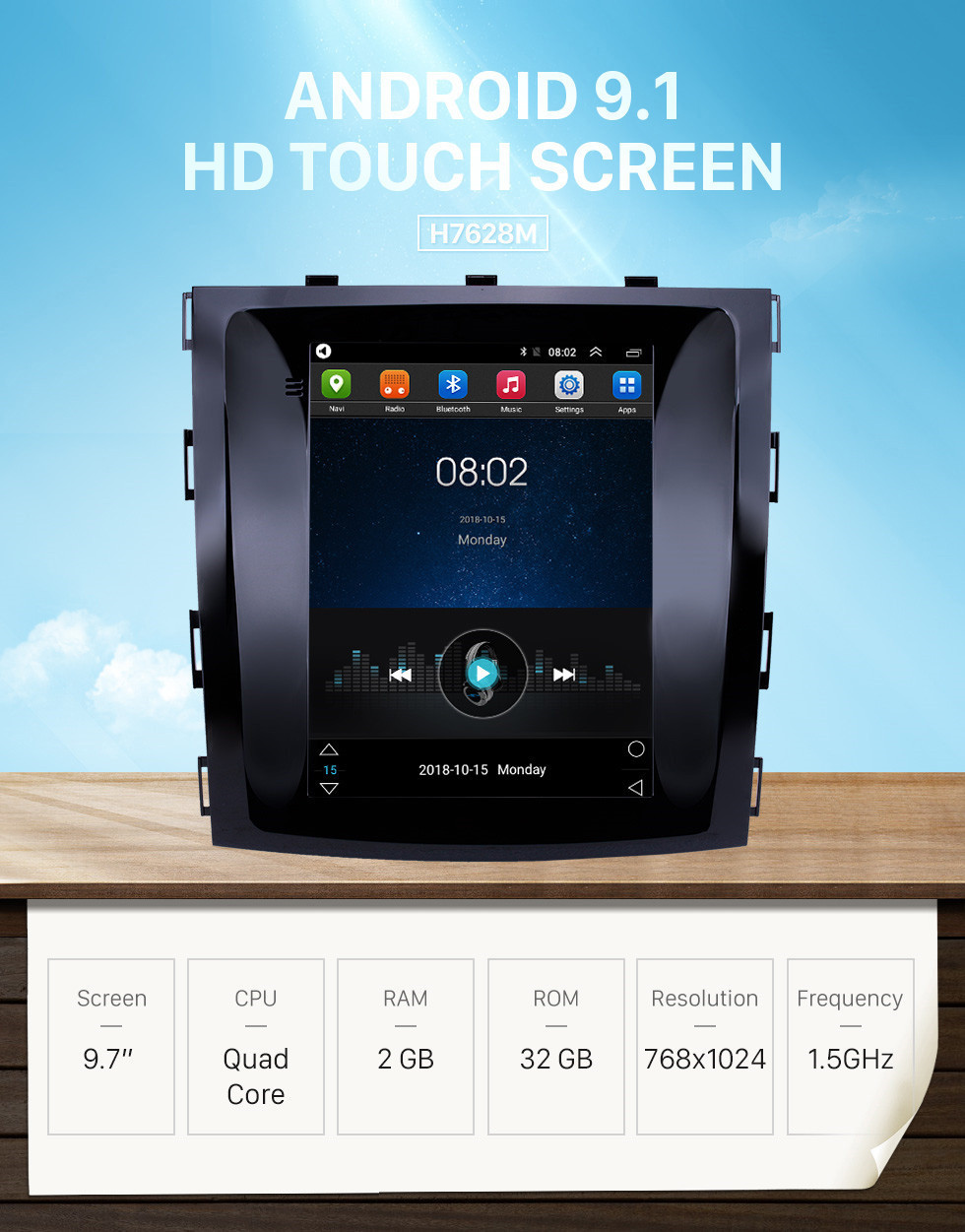 Seicane OEM 9,7 Zoll Android 9.1 2015-2017 Great Wall Haval H9 GPS-Navigationsradio mit Touchscreen Bluetooth WIFI-Unterstützung TPMS Carplay DAB + Seicane OEM 9,7 Zoll Android 9.1 2015-2017 Great Wall Haval H9 GPS-Navigationsradio mit Touchscreen Bluetooth WIFI-Unterstützung TPMS Carplay DAB +