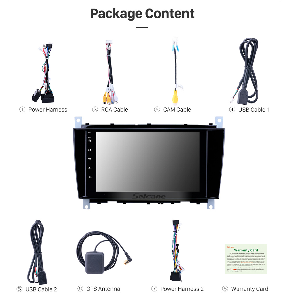 Seicane 8 inch Android 8.1 GPS Navigation Radio for 2004-2011 Mercedes Benz C Class C55 / CLC Class W203 /CLK Class W209 /CLS Class W219 with Bluetooth WiFi Touchscreen support Carplay DVR Seicane 8 inch Android 8.1 GPS Navigation Radio for 2004-2011 Mercedes Benz C Class C55 / CLC Class W203 /CLK Class W209 /CLS Class W219 with Bluetooth WiFi Touchscreen support Carplay DVR