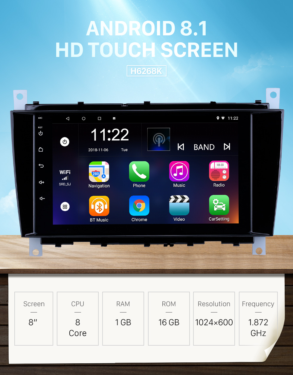 Seicane 8 inch Android 8.1 GPS Navigation Radio for 2004-2011 Mercedes Benz C Class C55 / CLC Class W203 /CLK Class W209 /CLS Class W219 with Bluetooth WiFi Touchscreen support Carplay DVR Seicane 8 inch Android 8.1 GPS Navigation Radio for 2004-2011 Mercedes Benz C Class C55 / CLC Class W203 /CLK Class W209 /CLS Class W219 with Bluetooth WiFi Touchscreen support Carplay DVR