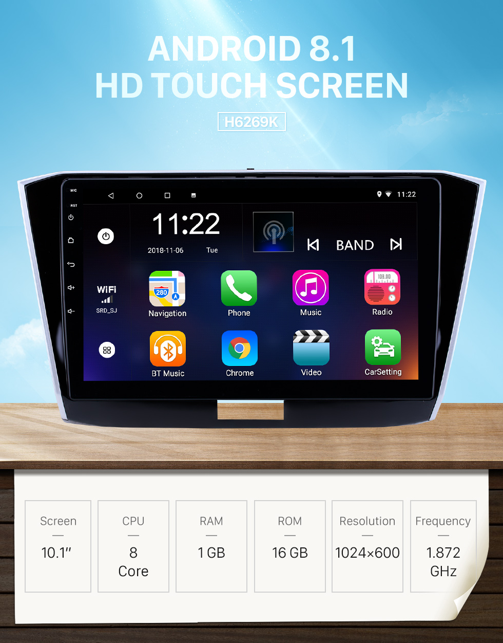 Seicane 10,1 Zoll Android 8.1 GPS-Navigationsradio für 2016-2018 VW Volkswagen Passat mit HD-Touchscreen Bluetooth USB-Unterstützung Carplay TPMS Seicane 10,1 Zoll Android 8.1 GPS-Navigationsradio für 2016-2018 VW Volkswagen Passat mit HD-Touchscreen Bluetooth USB-Unterstützung Carplay TPMS