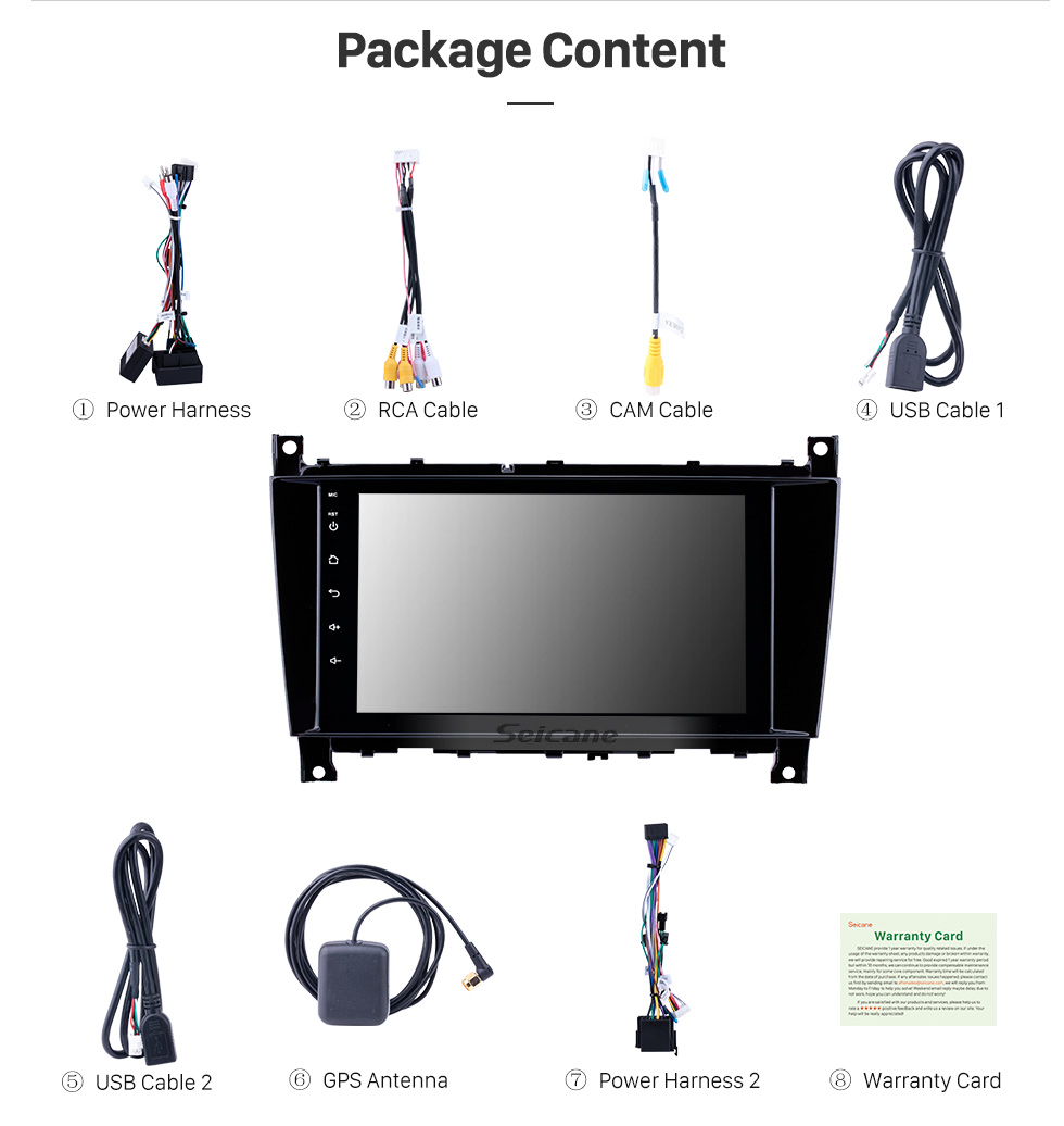 Seicane 8 inch Android 8.1 GPS Navigation Radio for 2005-2007 Mercedes-Benz G Class W467 G550 G500 G400 G320 G270 G55 with Bluetooth HD Touchscreen support Carplay DVR OBD Seicane 8 inch Android 8.1 GPS Navigation Radio for 2005-2007 Mercedes-Benz G Class W467 G550 G500 G400 G320 G270 G55 with Bluetooth HD Touchscreen support Carplay DVR OBD