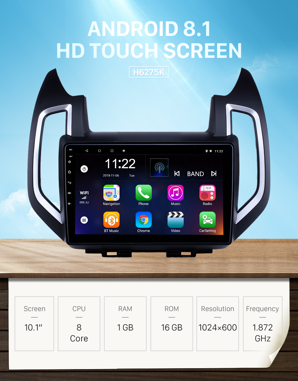 Seicane 10,1 pouces Android 8.1 Radio de navigation GPS pour 2017-2019 Changan Ruixing avec écran tactile HD Bluetooth prise en charge AUX USB Carplay SWC TPMS Seicane 10,1 pouces Android 8.1 Radio de navigation GPS pour 2017-2019 Changan Ruixing avec écran tactile HD Bluetooth prise en charge AUX USB Carplay SWC TPMS