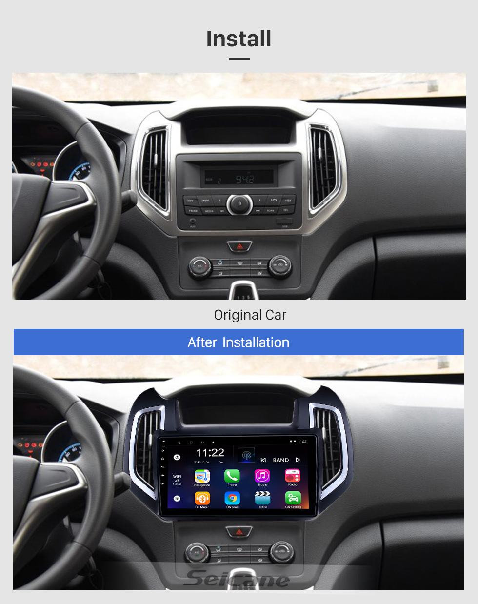 Seicane 10,1 pouces Android 8.1 Radio de navigation GPS pour 2017-2019 Changan Ruixing avec écran tactile HD Bluetooth prise en charge AUX USB Carplay SWC TPMS Seicane 10,1 pouces Android 8.1 Radio de navigation GPS pour 2017-2019 Changan Ruixing avec écran tactile HD Bluetooth prise en charge AUX USB Carplay SWC TPMS
