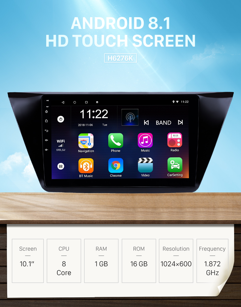 Seicane 10.1 inch Android 8.1 GPS Navigation Radio for 2016-2018 VW Volkswagen Touran with HD Touchscreen Bluetooth WIFI support Carplay SWC Seicane 10.1 inch Android 8.1 GPS Navigation Radio for 2016-2018 VW Volkswagen Touran with HD Touchscreen Bluetooth WIFI support Carplay SWC