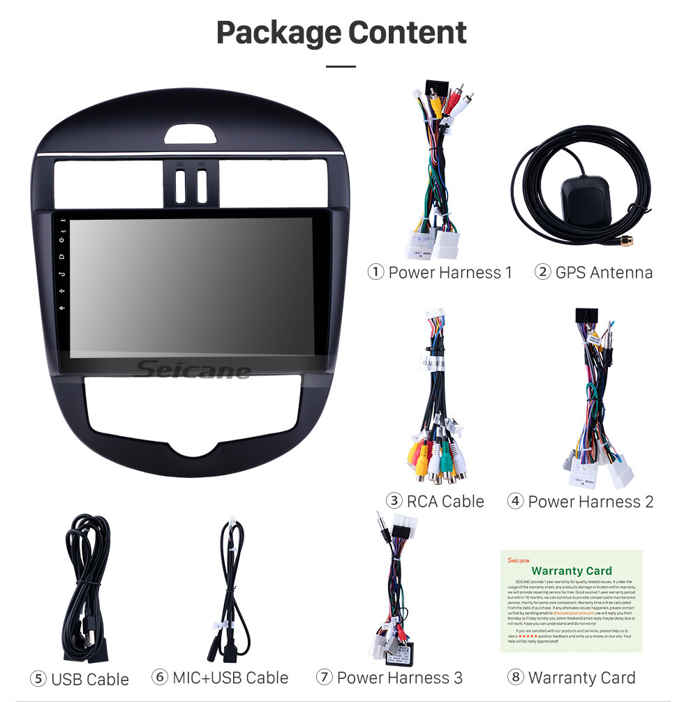 Seicane 10.1 pulgadas 2011-2014 Nissan Tiida Auto A / C Android 9.0 Navegación GPS Radio Bluetooth HD Pantalla táctil AUX USB WIFI Carplay soporte OBD2 1080P Seicane 10.1 pulgadas 2011-2014 Nissan Tiida Auto A / C Android 9.0 Navegación GPS Radio Bluetooth HD Pantalla táctil AUX USB WIFI Carplay soporte OBD2 1080P