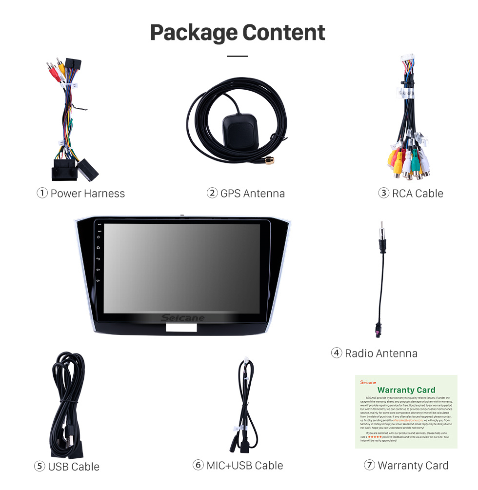 Seicane 10.1 polegada Android 9.0 Rádio para 2016-2018 Volkswagen Passat Bluetooth HD Touchscreen Navegação GPS Carplay apoio USB OBD2 câmera de Backup Seicane 10.1 polegada Android 9.0 Rádio para 2016-2018 Volkswagen Passat Bluetooth HD Touchscreen Navegação GPS Carplay apoio USB OBD2 câmera de Backup