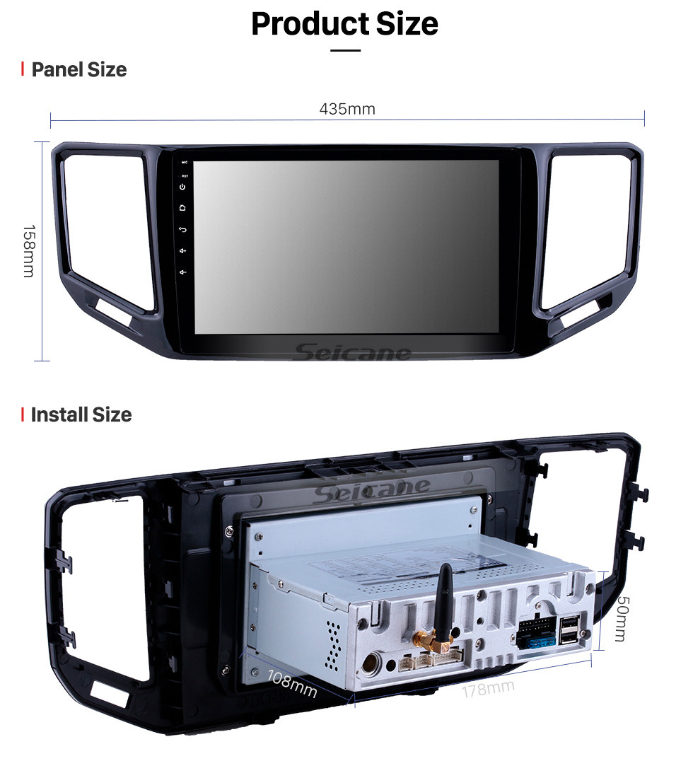 Seicane 10.1 inch 2017-2018 VW Volkswagen Teramont Android 9.0 GPS Navigation Radio Bluetooth HD Touchscreen AUX USB WIFI Carplay support OBD2 1080P Seicane 10.1 inch 2017-2018 VW Volkswagen Teramont Android 9.0 GPS Navigation Radio Bluetooth HD Touchscreen AUX USB WIFI Carplay support OBD2 1080P