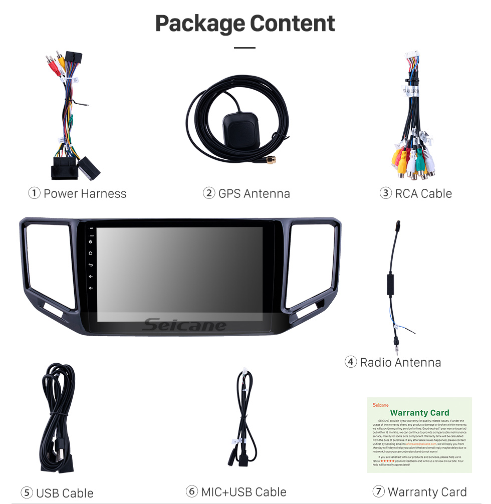 Seicane 10.1 polegada Android 9.0 Rádio para 2017-2018 Volkswagen Teramont VW Bluetooth HD Touchscreen Navegação GPS Carplay USB suporte TPMS DAB + DVR Seicane 10.1 polegada Android 9.0 Rádio para 2017-2018 Volkswagen Teramont VW Bluetooth HD Touchscreen Navegação GPS Carplay USB suporte TPMS DAB + DVR